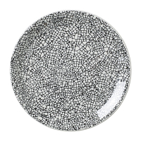 Crackle Black Coupe Plates | Ceramic Dinner Plates | 153mm | Steelite Ink VV1045