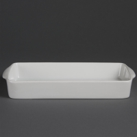 Oblong Roaster | Whiteware Roasting Dish | 305 x 163mm | Olympia W419