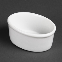 Oval Ramekins | Whiteware Porcelain Dishes | 105mm | Olympia W445