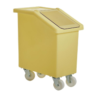 Mobile Ingredient Bin | Food Storage Container | 65Ltr Capacity | Yellow | Vogue W778