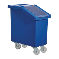 Mobile Ingredient Bin | Flour Storage Container | 65Ltr Capacity | Mobile Food Storage | Blue W781