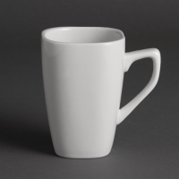 Rounded Square Mugs | 284ml (10oz) Stoneware Cups | Microwave & Dishwasher Safe | Olympia Y108