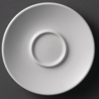 Espresso Saucers | White Ceramic Coffee Plates | 120mm | Olympia Y112
