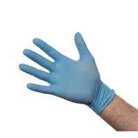Powder-Free Nitrile Gloves | Blue Disposable Gloves | Medium Size | Pack of 100 | Y478-M