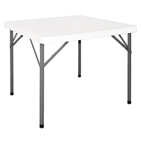 Square Folding Table | Portable Event Table | 3ft White | Bolero Y807