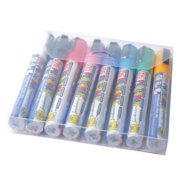 Securit Posterman 6mm All Weather Markers | Chalk Markers | Assorted Colours Set of 8 | Securit Y993
