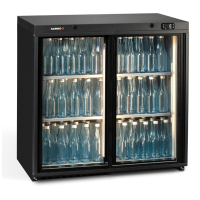 Commercial Bottle Cooler | Double Sliding Door Refrigerator | 250L Capacity | Gamko LG3/250SD