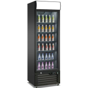 Commercial Upright Drinks Fridge | Glass Door Display Refrigerator | LED Canopy | King KXG600H
