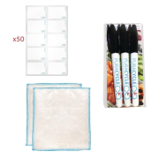 Reusable Blank Label Pack | Self-Adhesive Food Labels | Removable & Washable | Puracycle SA490