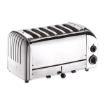 Commercial 6 Slice Bread Toaster | Extra Wide Slot Toaster | Stainless Steel | Dualit 60144