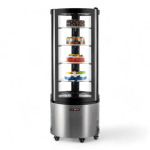 Commercial Display Fridge | Refrigerated Showcase | Stainless Steel 360L Freestanding Round | Easy CL-400R