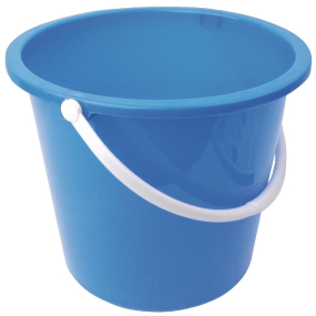 Round Plastic Bucket | Blue Cleaning Bucket | 10 Litre Capacity | Jantex CD804