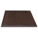 Bolero Pre-drilled Square Table Top Dark Brown 600mm GG635