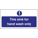 Vogue Hand Wash Only Sign L952