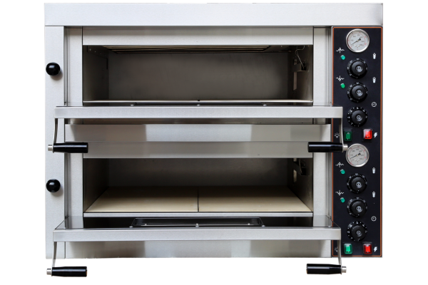 Modena MP44 Electric Twin Deck Stone Base Pizza Oven Cooks 8 x 12 Inch Pizzas