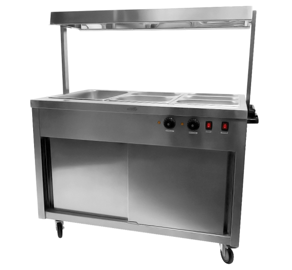 Modena MHCG6 Hot Cupboard with Bain Marie top and Heated Gantry