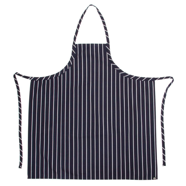 Chef Works Premium Woven Apron Navy and White Stripe B249