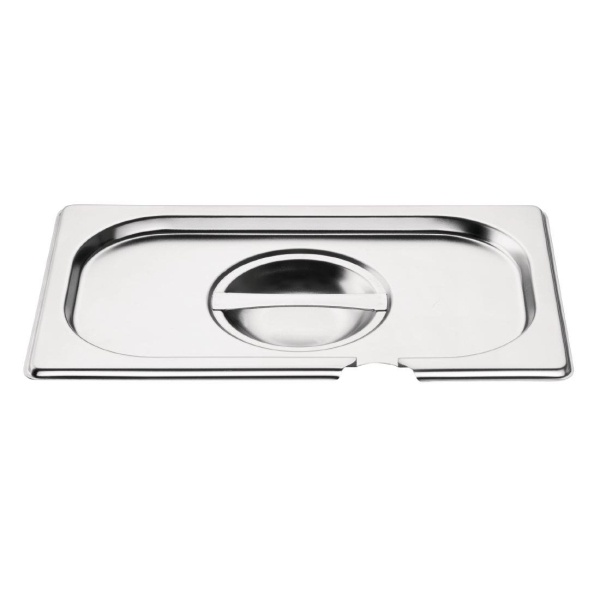 Vogue Stainless Steel 1/4 Gastronorm Notched Lid CB174