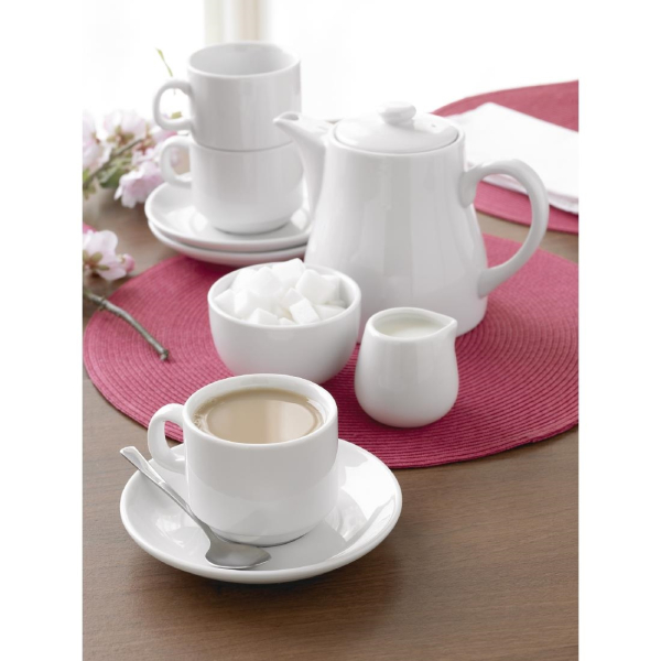 Olympia Whiteware Cappuccino Saucers 160mm CB463
