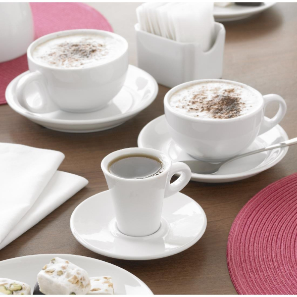 Olympia Whiteware Cappuccino Saucers CB470