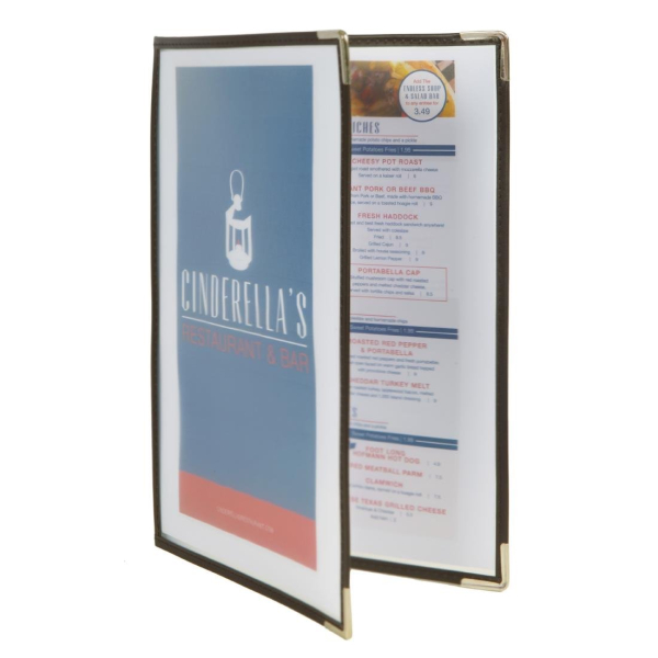 Securit Crystal Double Sided Menu Cover A4 Double CB842