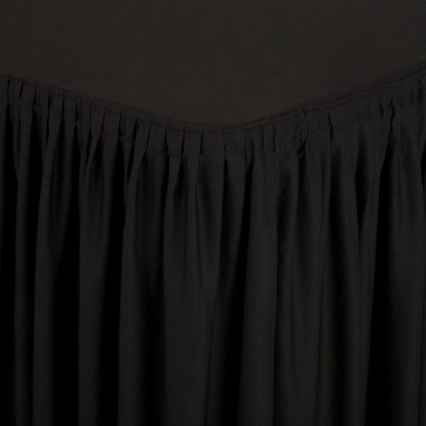 Table Top Black Cover & Skirting - Plisse Style CD397