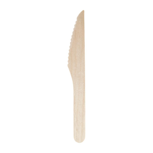 Fiesta Green Biodegradable Disposable Wooden Knives CD902