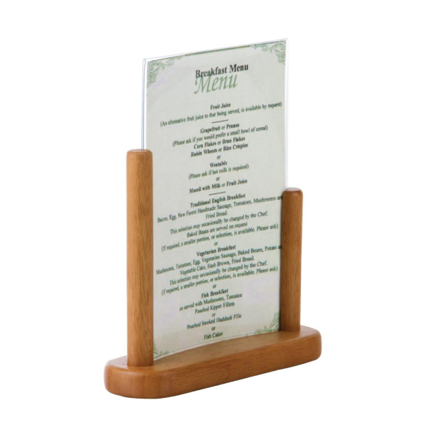 Securit Acrylic Menu Holder With Wooden Frame A5 CE408