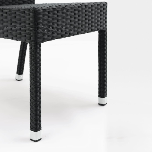Bolero Wicker Side Chairs Charcoal (Pack of 4) CF159