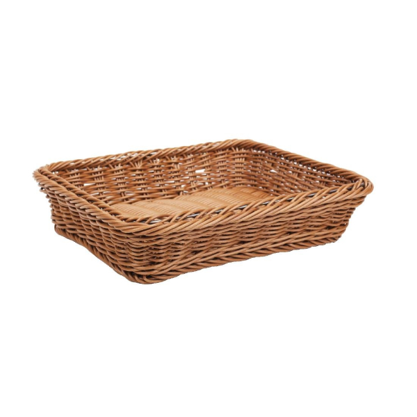 Polypropylene Brown Rattan Basket 1/2 GN CF306