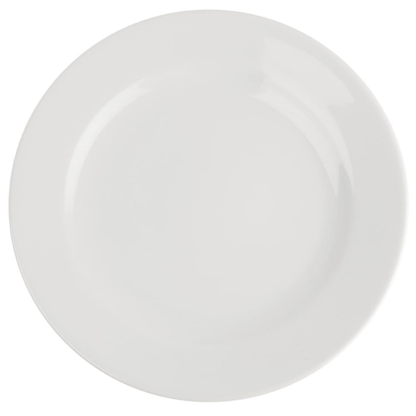 Royal Porcelain Classic White Wide Rim Plates 210mm CG007