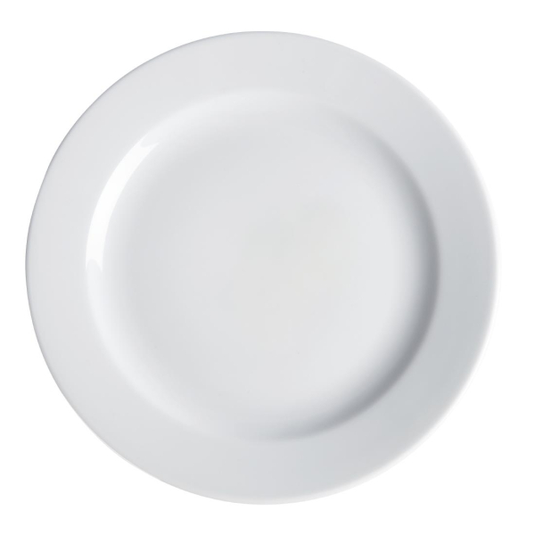 Royal Porcelain Classic White Wide Rim Plates 240mm CG008