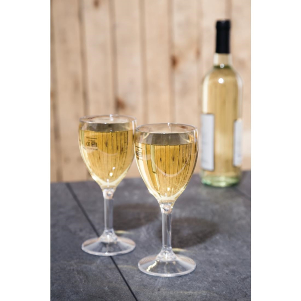 BBP Polycarbonate Wine Glasses 255ml CE Marked at 175ml CG943