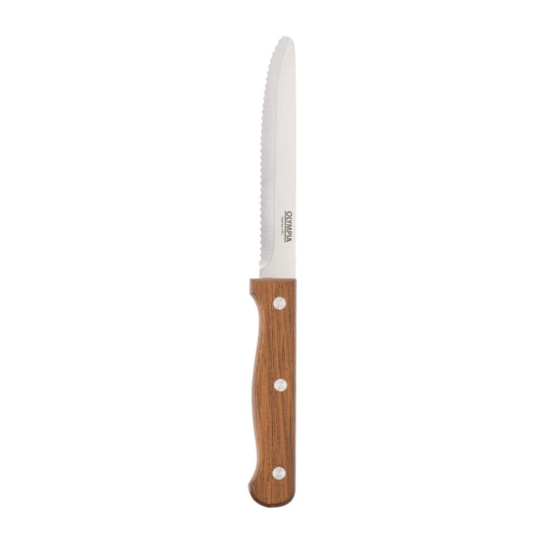 Olympia Rounded Steak Knives Wood CS717