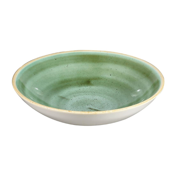 Churchill Stonecast Round Coupe Bowls Samphire Green 182mm CT783