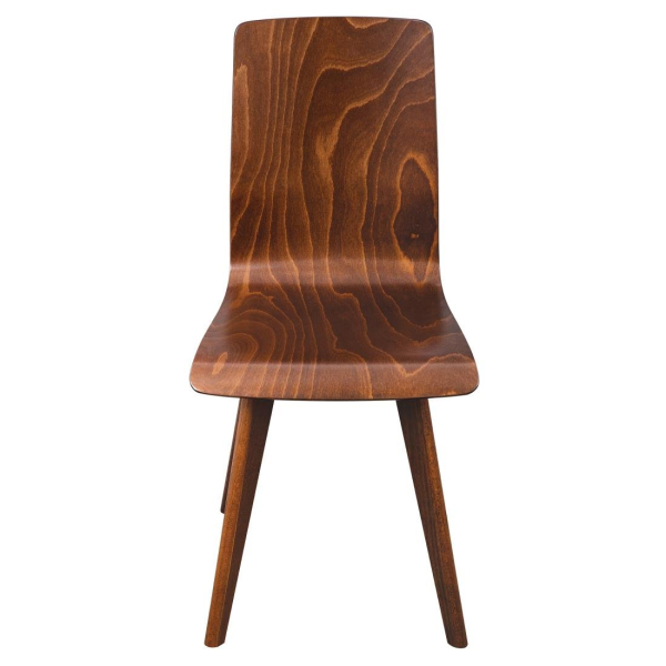 Fameg Wooden Flow Bentwood Walnut Side Chairs (Pack of 2) CW009