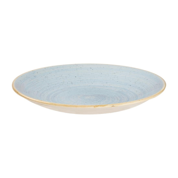 Churchill Stonecast Deep Coupe Plates Duck Egg Blue 281mm CY830