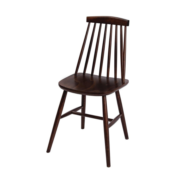 Fameg Farmhouse Angled Side Chairs Walnut Effect (Pack of 2) DC352