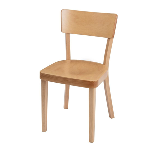 Fameg Plain Side Chairs Natural Beech (Pack of 2) DC356