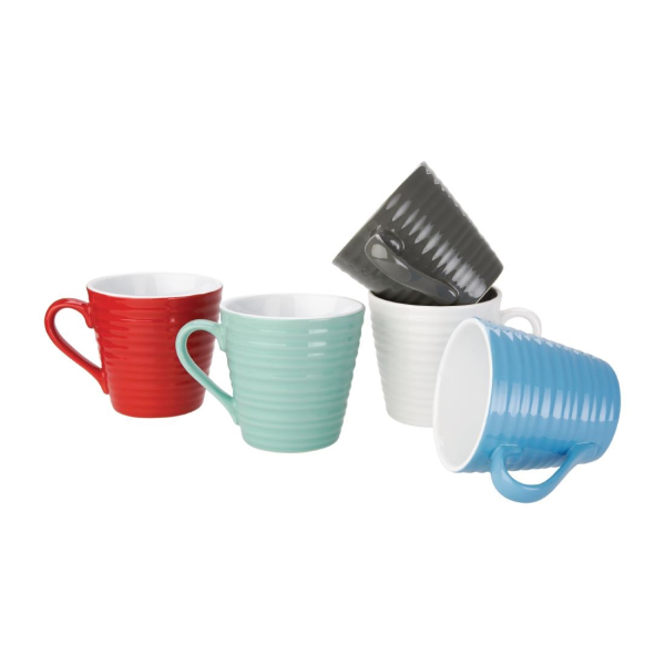 Olympia Caf Aroma Mugs Red 340ml DH632