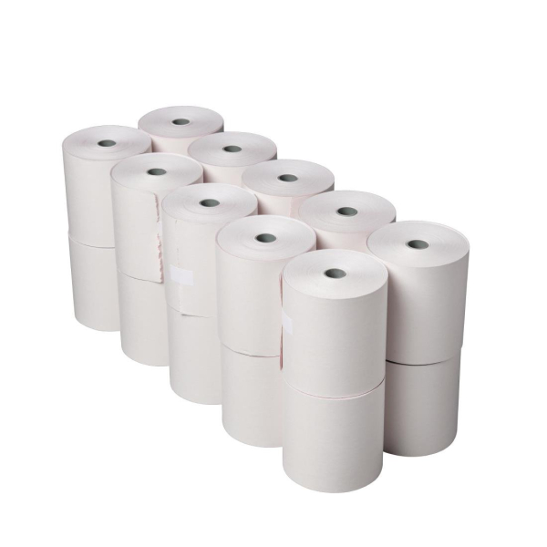 Fiesta Non-thermal 2ply White and Pink Till Roll 76mm x 71mm DK595