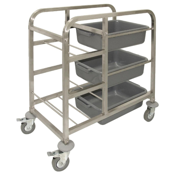Vogue Stainless Steel Bussing Trolley DK738
