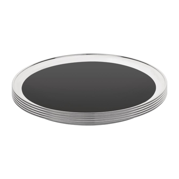 Olympia Stainless Steel Round Non-Slip Bar Tray 305mm DP207