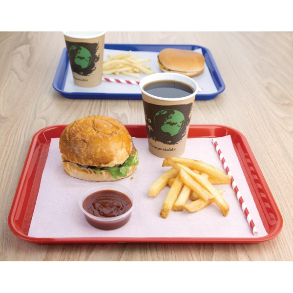 Kristallon Small Polypropylene Fast Food Tray Red 345mm DP213
