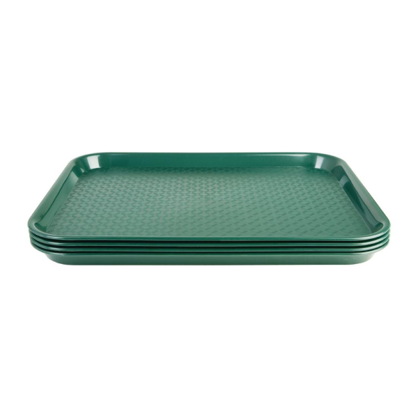 Kristallon Small Polypropylene Fast Food Tray Green 345mm DP214