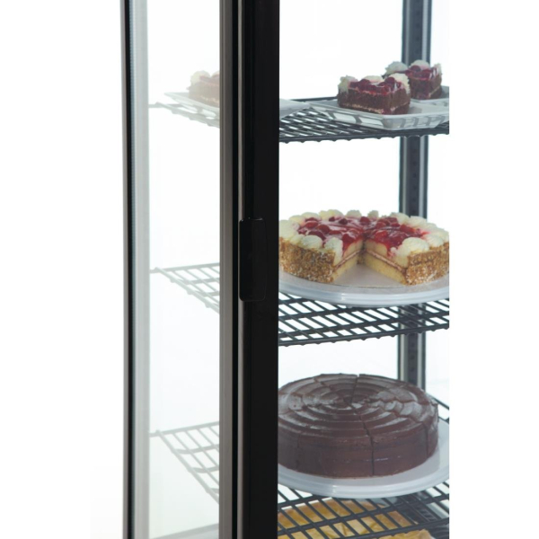 King Black Series Chilled Display with Curved Glass Door EDP289