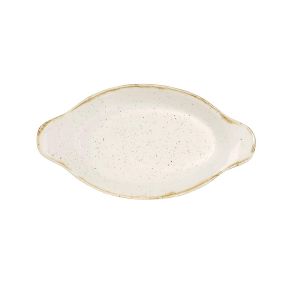 Churchill Stonecast Oval Eared Dishes Barley White 232mm DS490