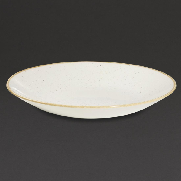 Churchill Stonecast Deep Coupe Plates Barley White 280mm DS497