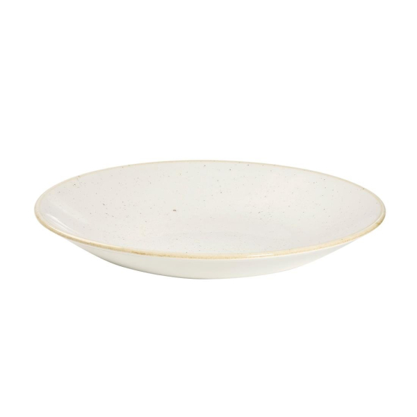 Churchill Stonecast Deep Coupe Plates Barley White 240mm DS498