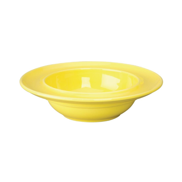Olympia Heritage Raised Rim Bowls Yellow 205mm DW148